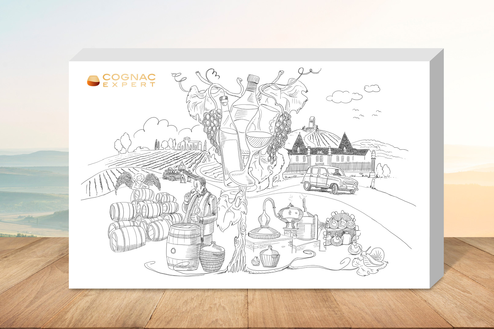 Cognac Expert – Illustration für Cognac Kalender